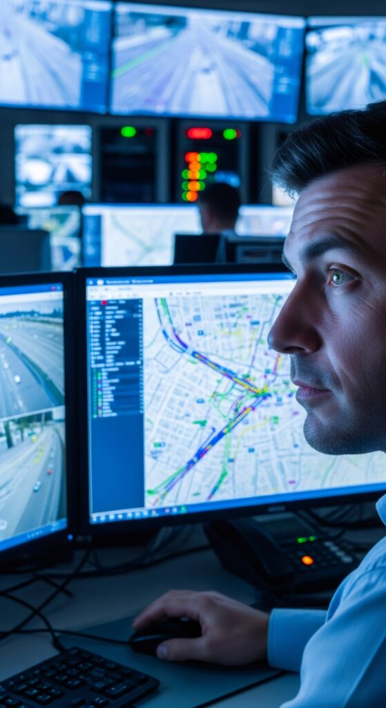 Ingénieur en sécurité vérifiant un dispositif de protection